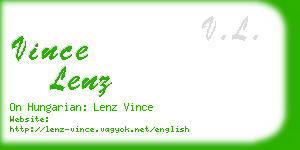 vince lenz business card